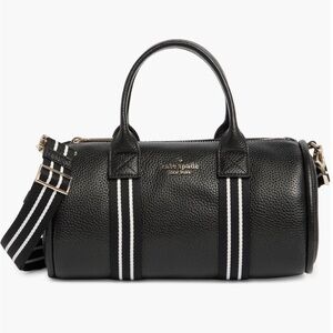 Kate Spade Black and White Striped Satchel
